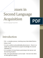 I Key Issues in Second Language Acquisition (MAJA)