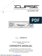 Eclipse - Fujitsu Ten Car Stereo System CD3414 PDF