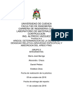 Aridos. Determinacion de La Densidad Densidad Relativa Gravedad Especifica y Absorcion Del Arido Fino