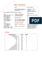 Metric Calculations For Wire and Cable