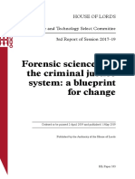 Forensic Science and The Criminal Justice System: A Blueprint For Change