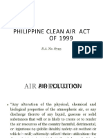 Philippine Clean Air Act OF 1999: R.A. No. 8749