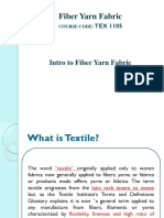 Intro To Fiber Yarn Fabric