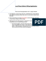 Process Flow of Peso Online E Filing Application