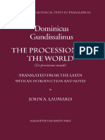 Dominicus Gundissalinus The Procession of The World Mediaeval Philosophical Texts in Translation, No. 39 2002 PDF