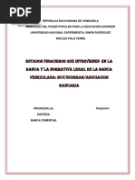 Estados Financieros de La Banca Comercial