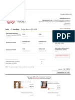 IRCTC Sample Ticket Format