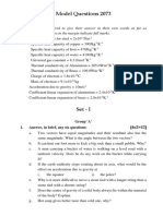 5 Set Model Question - Physics (110) - Sci XI - UGHSS