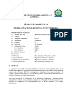 Silabo de Realidad Nacional, Regional y Universitaria para Presentar Luis Yanallaye 2019