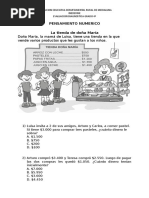 Evaluacion Diagnostica Matematicas Grado 4 A 5