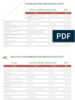 Plano Leitura Nacional 6 Ano