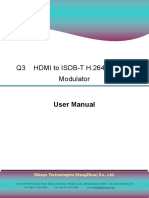 Q3 HDMI To ISDB-T H.264 Encoder Modulator User Manual PDF