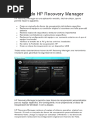 Acerca de HP Recovery Manager