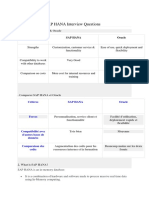 SAP HANA - La Fouille