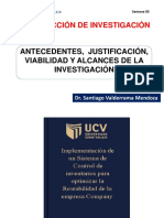 Antecedentes, Justificación, Viabilidad y Alcances de La Investigación