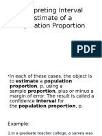 Interpreting Interval Estimate of A Population Proportion