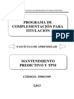 Mantenimiento Predictivo y TPM PDF