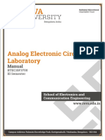 Analog Electronic Circuits Lab Manual - BTEC15F3700 PDF