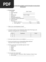 A Study On Employee Engagement Questionnaire in Organized Retailing