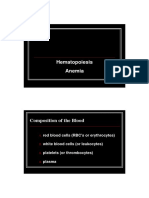 Hematopoiesis Anemia: Composition of The Blood