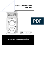 Manual Multímetro Automotivo Minipa MA-149