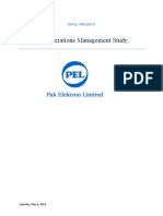 PEL Operations Management Project