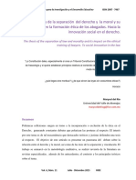 Dialnet LaTesisDeLaSeparacionDelDerechoYLaMoralYSuImpactoE 5280190 PDF