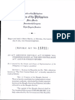 RA 11211 (The New Central Bank Act) PDF