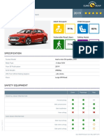 Euroncap 2019 Audi e Tron Datasheet