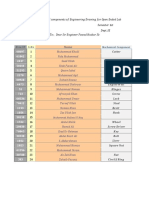 List of Mechanical Components of Engineering Drawing For Open Ended Lab