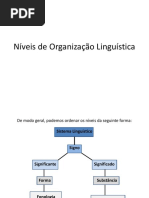 Níveis de Organização Linguística