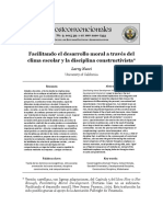 Facilitando El Desarrollo Moral A Traves Del Clima Escolar y La Disciplina Constructivista