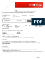 Lion Air Eticket Itinerary / Receipt