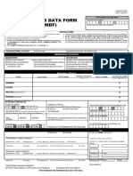 Member'S Data Form (MDF) : Instructions