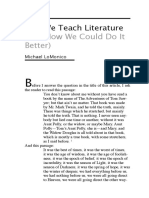 Why We Teach Literature (And How We Could Do It Better) - LoMonico PDF