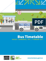 Massey Bus Timetable Booklet