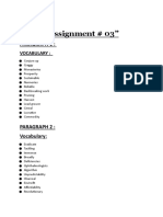 "Assignment # 03": Paragraph 1