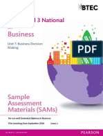 Sample Assessment Material Unit 7 Business Decision Making PDF