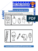 Ejercicios de Sonido Inicial para Niños de 4 Años