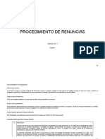 Procedimiento de Renuncia