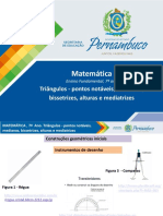 Triângulos - Pontos Notáveis, Medianas, Bissetrizes, Alturas e Mediatrizes