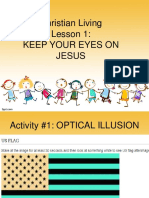 Christian Living Lesson 1: Keep Your Eyes On Jesus