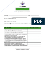 Cot Rating Forms