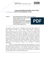 Developing Entrepreneurial Marketing Mix: Case Study of Entrepreneurial Food Enterprises in Iran