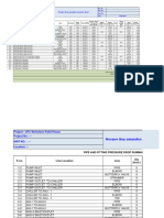 Pressure Drop Calculation Summary Sheet