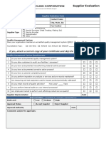 FORM 74-01-01 Supplier Evaluation