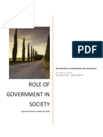 Role of Government in Society: Report For Islamic Studies (HS-205)