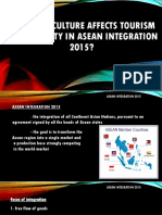 How Does Culture Affects Tourism & Hospitality in Asean Integration 2015?