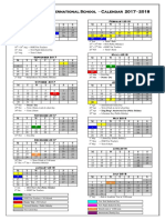 The ABC International School - Calendar 2017 - 2018: ST TH TH TH TH ST ND TH TH TH TH TH TH