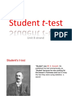 Student T-Test: Unit 8 Strand